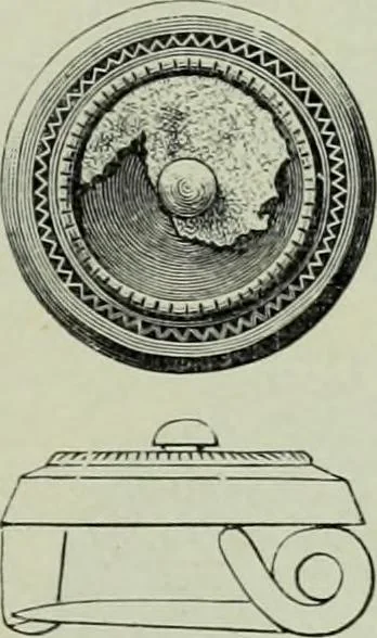 An illustration from Die altgermanische thierornamentik; typologische studie über germanische metallgegenstände aus dem IV. bis IX. jahrhundert, nebst einer studie über irische ornamentik, 1904, leaf 106