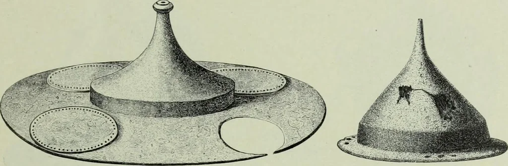 An illustration from Die altgermanische thierornamentik; typologische studie über germanische metallgegenstände aus dem IV. bis IX. jahrhundert, nebst einer studie über irische ornamentik, 1904, leaf 110