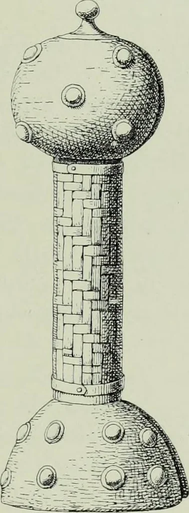 An illustration from Die altgermanische thierornamentik; typologische studie über germanische metallgegenstände aus dem IV. bis IX. jahrhundert, nebst einer studie über irische ornamentik, 1904, leaf 114