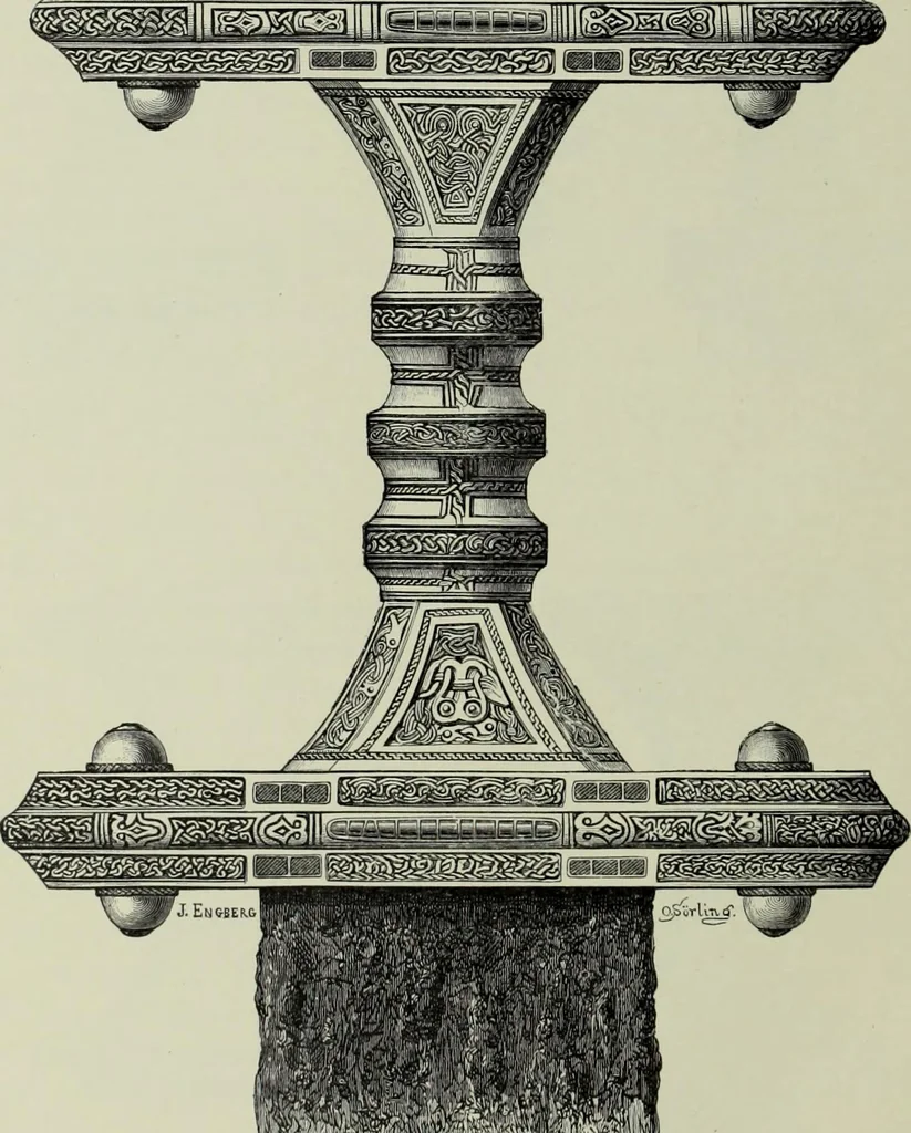 An illustration from Die altgermanische thierornamentik; typologische studie über germanische metallgegenstände aus dem IV. bis IX. jahrhundert, nebst einer studie über irische ornamentik, 1904, leaf 117