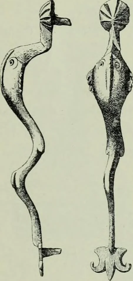 An illustration from Die altgermanische thierornamentik; typologische studie über germanische metallgegenstände aus dem IV. bis IX. jahrhundert, nebst einer studie über irische ornamentik, 1904, leaf 122