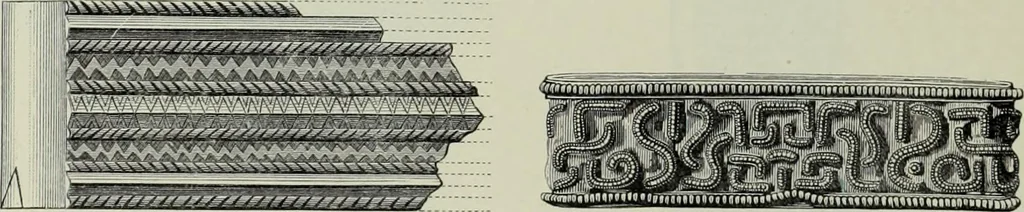 An illustration from Die altgermanische thierornamentik; typologische studie über germanische metallgegenstände aus dem IV. bis IX. jahrhundert, nebst einer studie über irische ornamentik, 1904, leaf 123