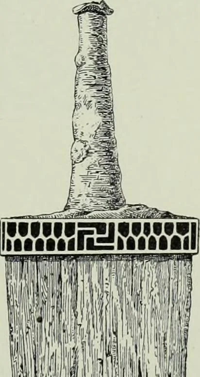 An illustration from Die altgermanische thierornamentik; typologische studie über germanische metallgegenstände aus dem IV. bis IX. jahrhundert, nebst einer studie über irische ornamentik, 1904, leaf 124