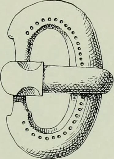 An illustration from Die altgermanische thierornamentik; typologische studie über germanische metallgegenstände aus dem IV. bis IX. jahrhundert, nebst einer studie über irische ornamentik, 1904, leaf 128