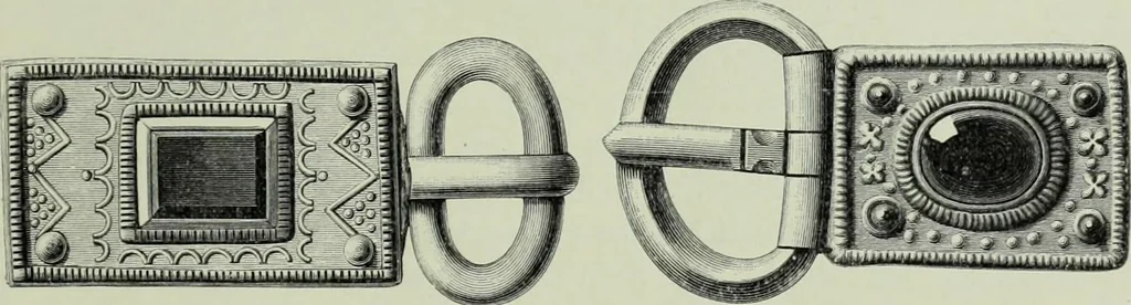 An illustration from Die altgermanische thierornamentik; typologische studie über germanische metallgegenstände aus dem IV. bis IX. jahrhundert, nebst einer studie über irische ornamentik, 1904, leaf 130