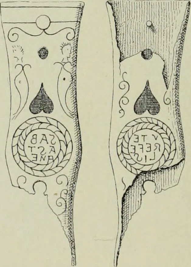 An illustration from Die altgermanische thierornamentik; typologische studie über germanische metallgegenstände aus dem IV. bis IX. jahrhundert, nebst einer studie über irische ornamentik, 1904, leaf 137