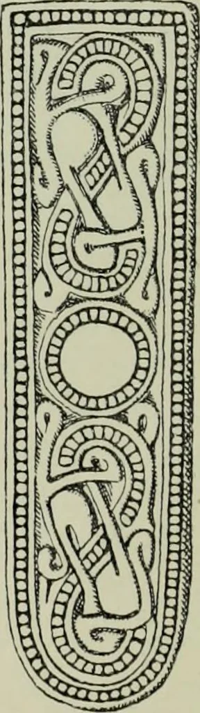 An illustration from Die altgermanische thierornamentik; typologische studie über germanische metallgegenstände aus dem IV. bis IX. jahrhundert, nebst einer studie über irische ornamentik, 1904, leaf 137