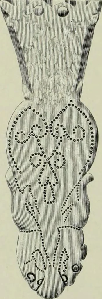 An illustration from Die altgermanische thierornamentik; typologische studie über germanische metallgegenstände aus dem IV. bis IX. jahrhundert, nebst einer studie über irische ornamentik, 1904, leaf 145