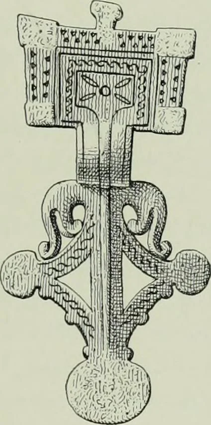 An illustration from Die altgermanische thierornamentik; typologische studie über germanische metallgegenstände aus dem IV. bis IX. jahrhundert, nebst einer studie über irische ornamentik, 1904, leaf 162