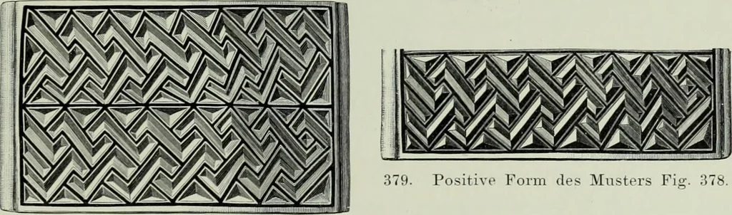 An illustration from Die altgermanische thierornamentik; typologische studie über germanische metallgegenstände aus dem IV. bis IX. jahrhundert, nebst einer studie über irische ornamentik, 1904, leaf 178
