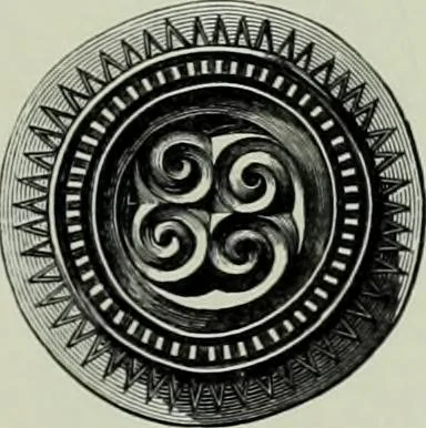 An illustration from Die altgermanische thierornamentik; typologische studie über germanische metallgegenstände aus dem IV. bis IX. jahrhundert, nebst einer studie über irische ornamentik, 1904, leaf 182