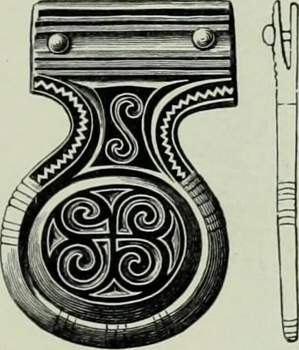 An illustration from Die altgermanische thierornamentik; typologische studie über germanische metallgegenstände aus dem IV. bis IX. jahrhundert, nebst einer studie über irische ornamentik, 1904, leaf 182