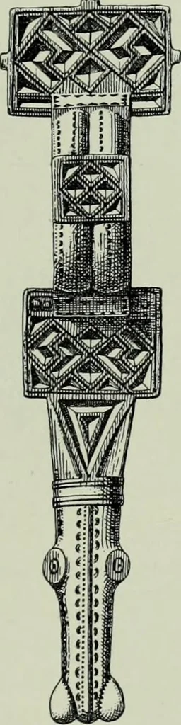 An illustration from Die altgermanische thierornamentik; typologische studie über germanische metallgegenstände aus dem IV. bis IX. jahrhundert, nebst einer studie über irische ornamentik, 1904, leaf 186
