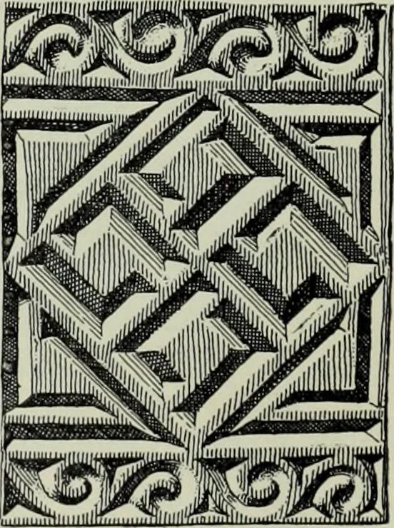 An illustration from Die altgermanische thierornamentik; typologische studie über germanische metallgegenstände aus dem IV. bis IX. jahrhundert, nebst einer studie über irische ornamentik, 1904, leaf 189