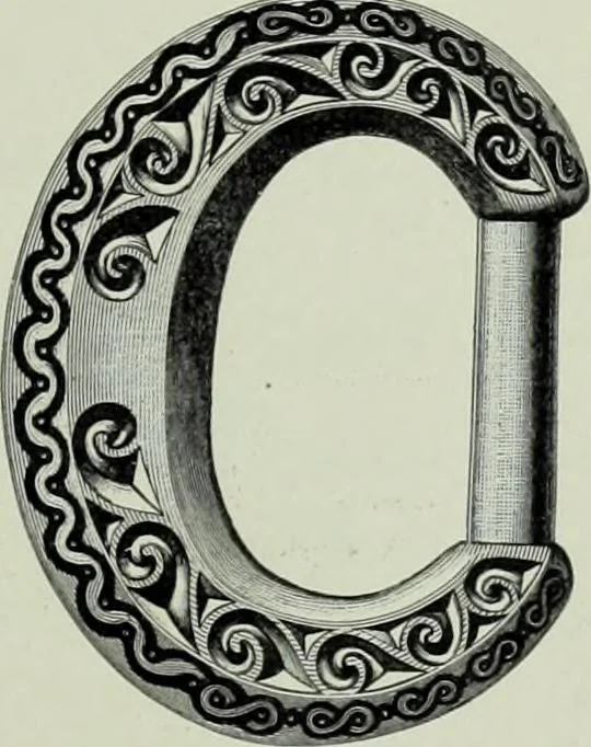 An illustration from Die altgermanische thierornamentik; typologische studie über germanische metallgegenstände aus dem IV. bis IX. jahrhundert, nebst einer studie über irische ornamentik, 1904, leaf 190