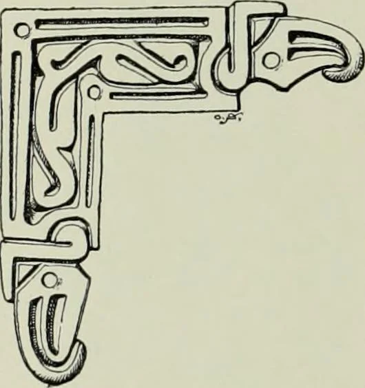 An illustration from Die altgermanische thierornamentik; typologische studie über germanische metallgegenstände aus dem IV. bis IX. jahrhundert, nebst einer studie über irische ornamentik, 1904, leaf 191