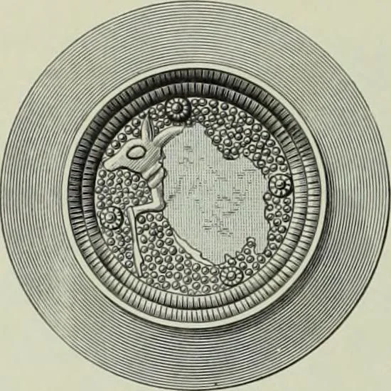 An illustration from Die altgermanische thierornamentik; typologische studie über germanische metallgegenstände aus dem IV. bis IX. jahrhundert, nebst einer studie über irische ornamentik, 1904, leaf 197