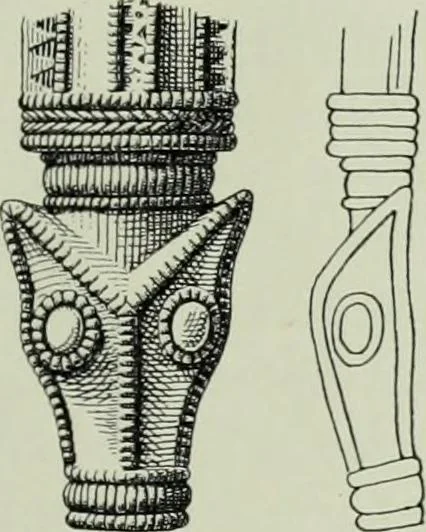 An illustration from Die altgermanische thierornamentik; typologische studie über germanische metallgegenstände aus dem IV. bis IX. jahrhundert, nebst einer studie über irische ornamentik, 1904, leaf 198