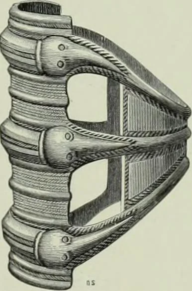 An illustration from Die altgermanische thierornamentik; typologische studie über germanische metallgegenstände aus dem IV. bis IX. jahrhundert, nebst einer studie über irische ornamentik, 1904, leaf 198