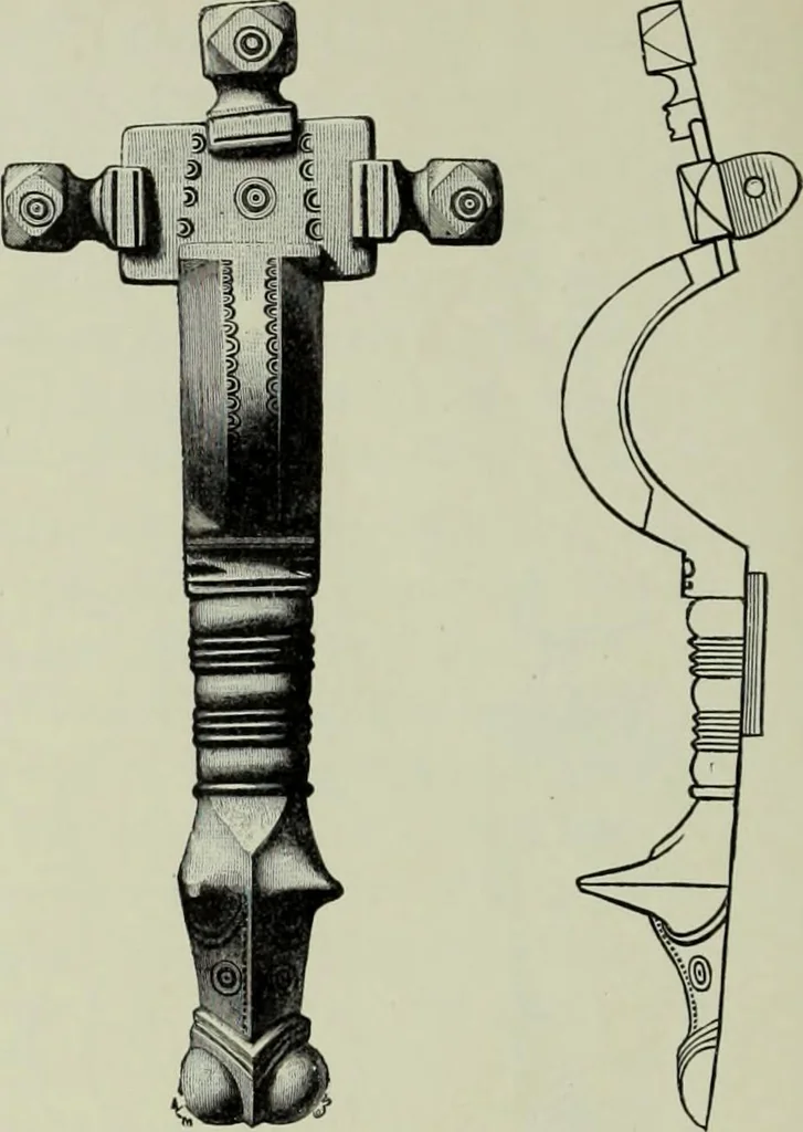 An illustration from Die altgermanische thierornamentik; typologische studie über germanische metallgegenstände aus dem IV. bis IX. jahrhundert, nebst einer studie über irische ornamentik, 1904, leaf 201