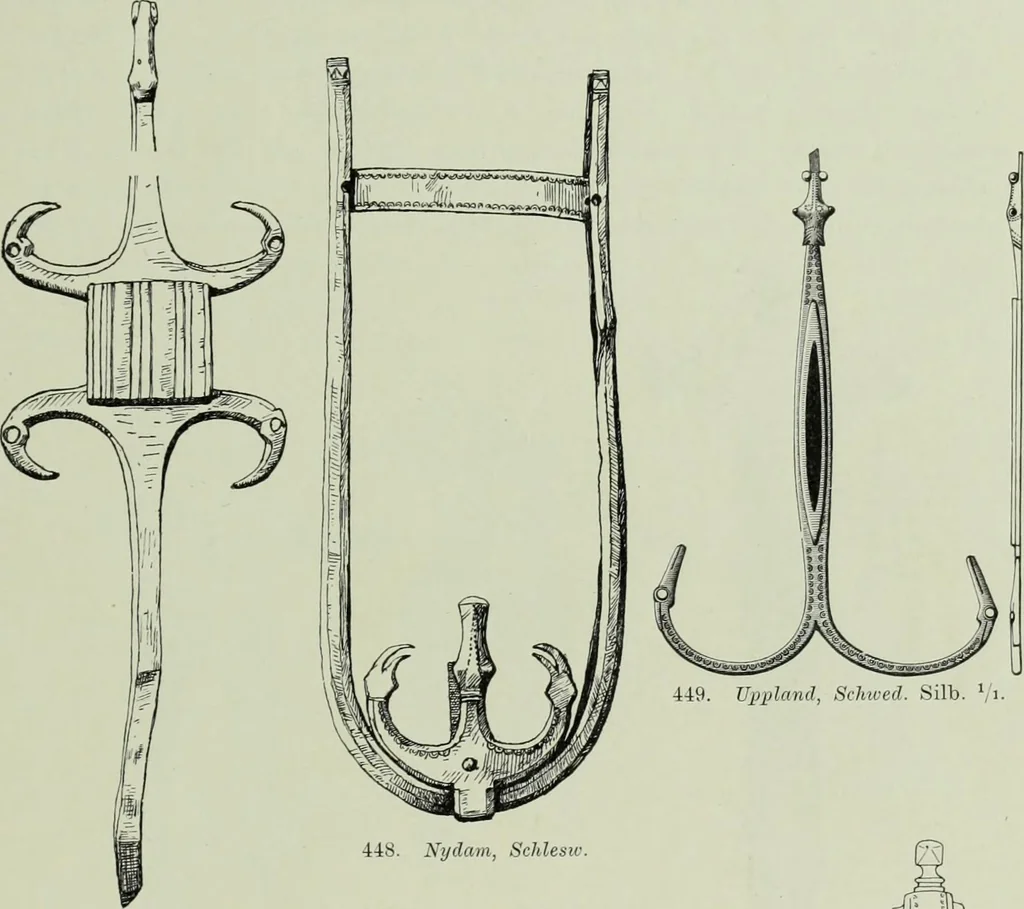 An illustration from Die altgermanische thierornamentik; typologische studie über germanische metallgegenstände aus dem IV. bis IX. jahrhundert, nebst einer studie über irische ornamentik, 1904, leaf 204