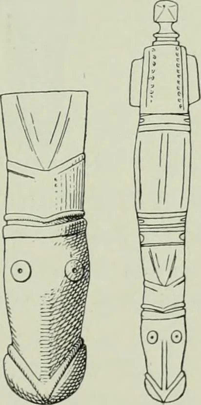An illustration from Die altgermanische thierornamentik; typologische studie über germanische metallgegenstände aus dem IV. bis IX. jahrhundert, nebst einer studie über irische ornamentik, 1904, leaf 204