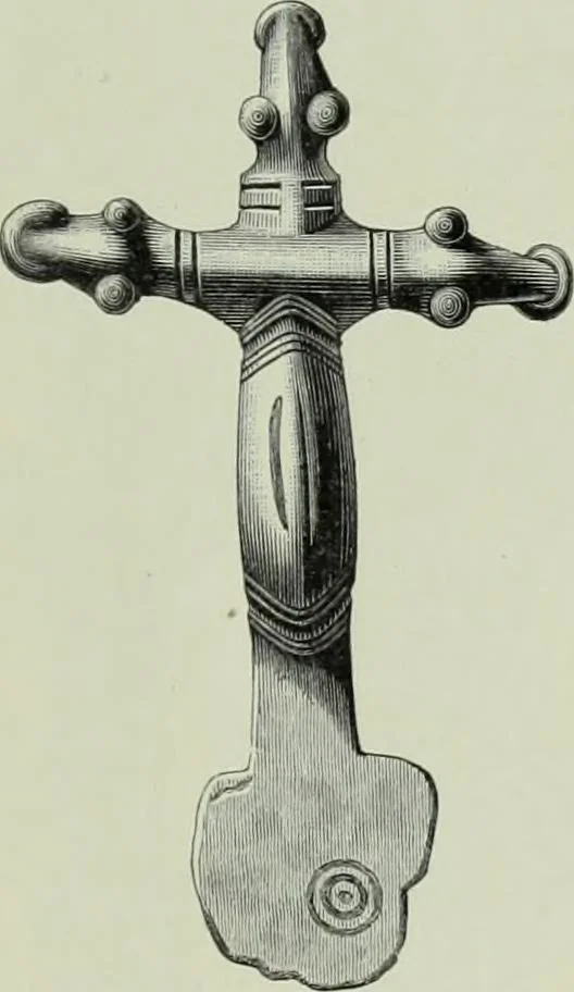 An illustration from Die altgermanische thierornamentik; typologische studie über germanische metallgegenstände aus dem IV. bis IX. jahrhundert, nebst einer studie über irische ornamentik, 1904, leaf 206