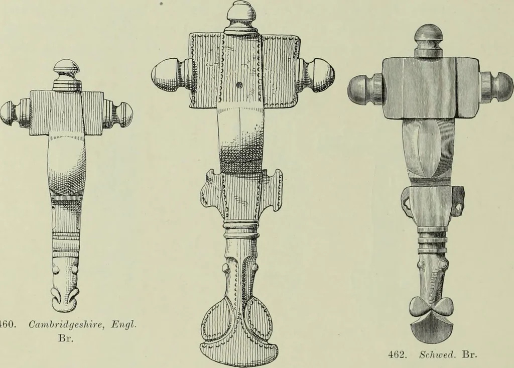 An illustration from Die altgermanische thierornamentik; typologische studie über germanische metallgegenstände aus dem IV. bis IX. jahrhundert, nebst einer studie über irische ornamentik, 1904, leaf 207