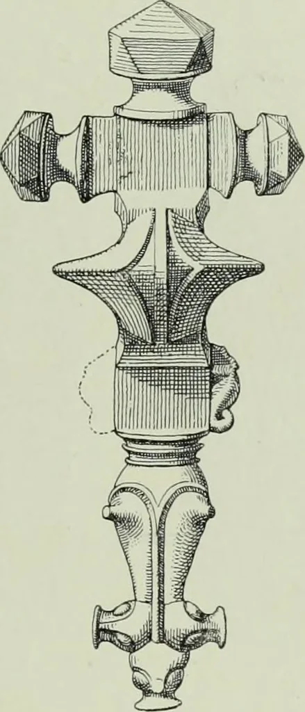 An illustration from Die altgermanische thierornamentik; typologische studie über germanische metallgegenstände aus dem IV. bis IX. jahrhundert, nebst einer studie über irische ornamentik, 1904, leaf 208