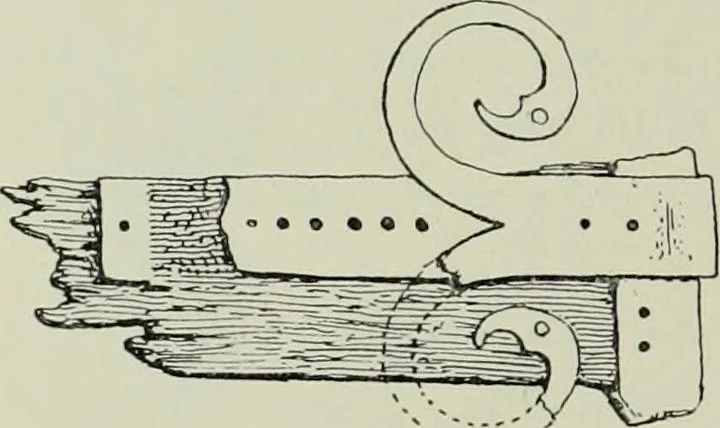 An illustration from Die altgermanische thierornamentik; typologische studie über germanische metallgegenstände aus dem IV. bis IX. jahrhundert, nebst einer studie über irische ornamentik, 1904, leaf 213