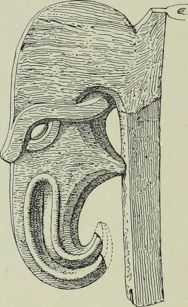 An illustration from Die altgermanische thierornamentik; typologische studie über germanische metallgegenstände aus dem IV. bis IX. jahrhundert, nebst einer studie über irische ornamentik, 1904, leaf 219