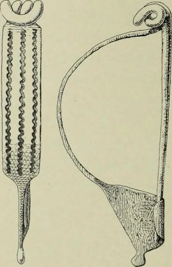 An illustration from Die altgermanische thierornamentik; typologische studie über germanische metallgegenstände aus dem IV. bis IX. jahrhundert, nebst einer studie über irische ornamentik, 1904, leaf 23