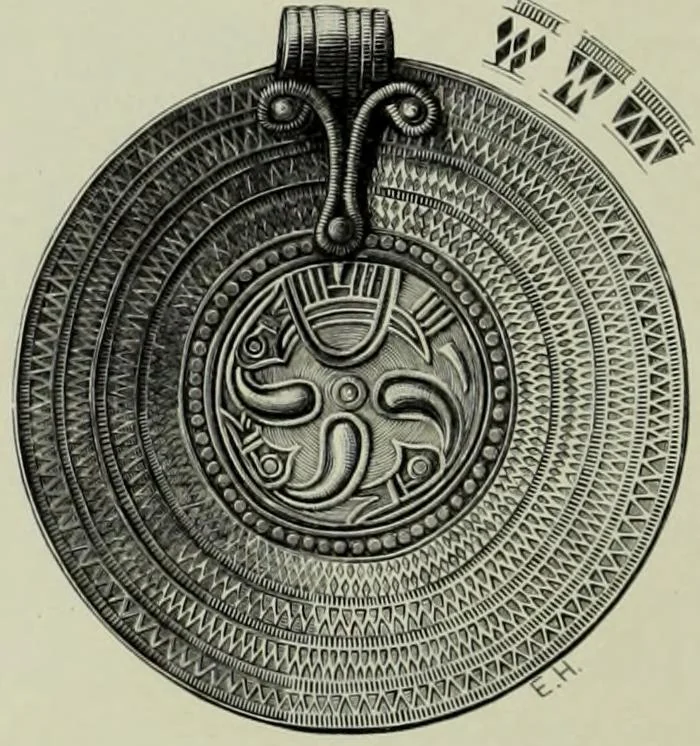 An illustration from Die altgermanische thierornamentik; typologische studie über germanische metallgegenstände aus dem IV. bis IX. jahrhundert, nebst einer studie über irische ornamentik, 1904, leaf 233