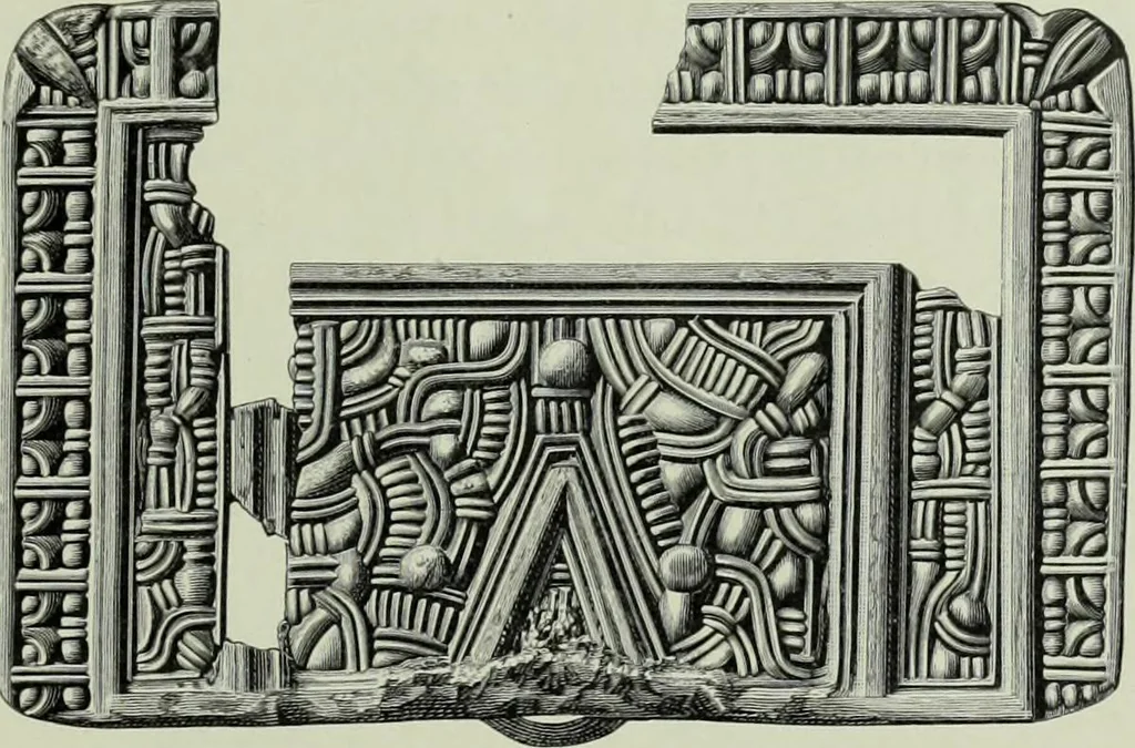 An illustration from Die altgermanische thierornamentik; typologische studie über germanische metallgegenstände aus dem IV. bis IX. jahrhundert, nebst einer studie über irische ornamentik, 1904, leaf 250