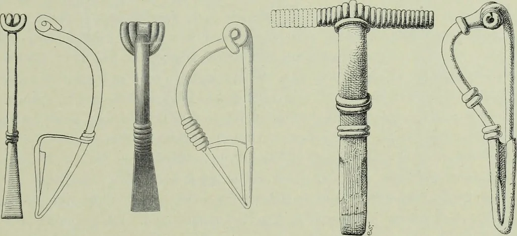 An illustration from Die altgermanische thierornamentik; typologische studie über germanische metallgegenstände aus dem IV. bis IX. jahrhundert, nebst einer studie über irische ornamentik, 1904, leaf 26
