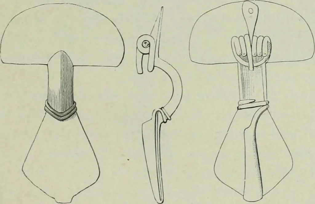An illustration from Die altgermanische thierornamentik; typologische studie über germanische metallgegenstände aus dem IV. bis IX. jahrhundert, nebst einer studie über irische ornamentik, 1904, leaf 26