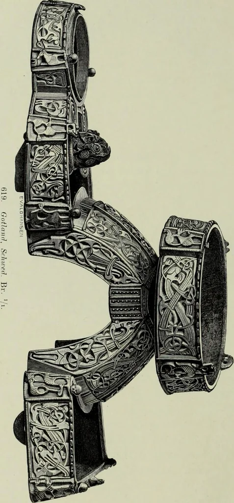 An illustration from Die altgermanische thierornamentik; typologische studie über germanische metallgegenstände aus dem IV. bis IX. jahrhundert, nebst einer studie über irische ornamentik, 1904, leaf 301