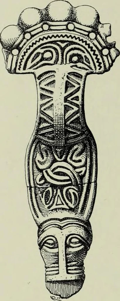 An illustration from Die altgermanische thierornamentik; typologische studie über germanische metallgegenstände aus dem IV. bis IX. jahrhundert, nebst einer studie über irische ornamentik, 1904, leaf 319