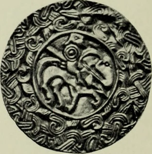 An illustration from Die altgermanische thierornamentik; typologische studie über germanische metallgegenstände aus dem IV. bis IX. jahrhundert, nebst einer studie über irische ornamentik, 1904, leaf 319