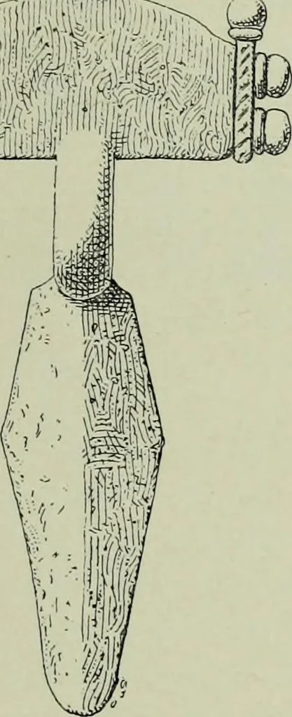 An illustration from Die altgermanische thierornamentik; typologische studie über germanische metallgegenstände aus dem IV. bis IX. jahrhundert, nebst einer studie über irische ornamentik, 1904, leaf 32
