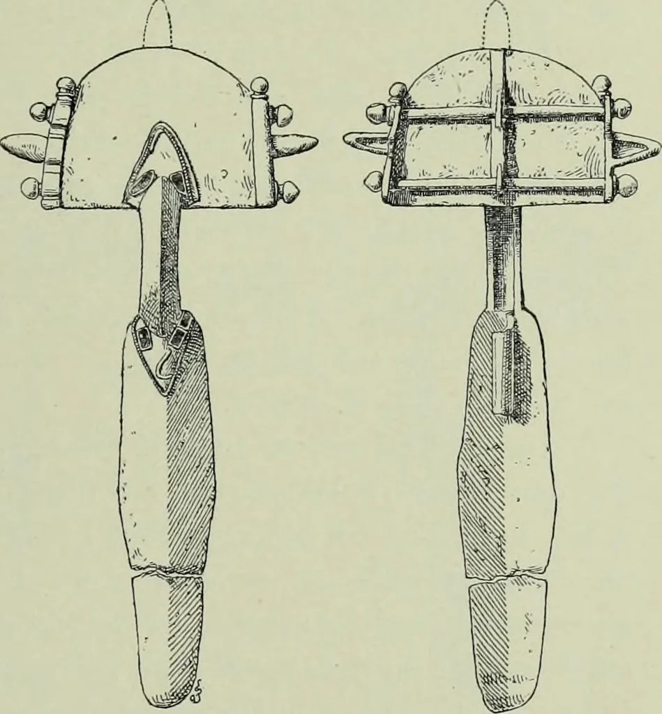 An illustration from Die altgermanische thierornamentik; typologische studie über germanische metallgegenstände aus dem IV. bis IX. jahrhundert, nebst einer studie über irische ornamentik, 1904, leaf 32