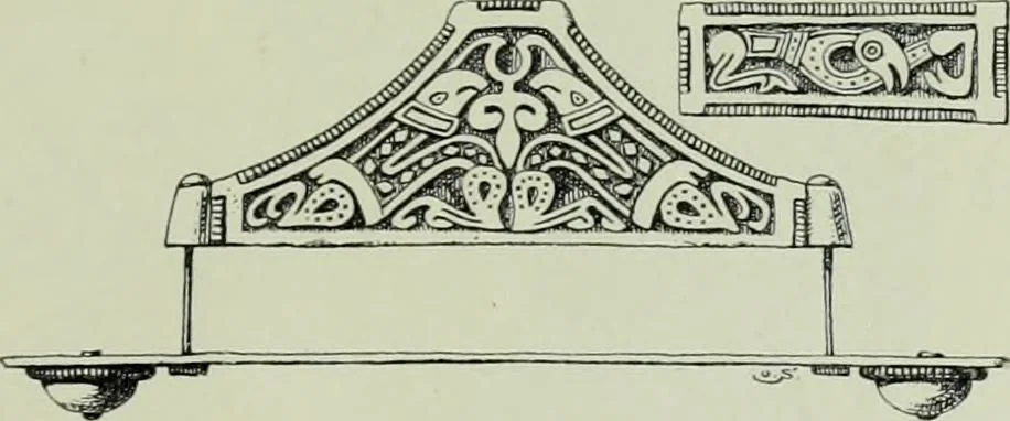 An illustration from Die altgermanische thierornamentik; typologische studie über germanische metallgegenstände aus dem IV. bis IX. jahrhundert, nebst einer studie über irische ornamentik, 1904, leaf 324