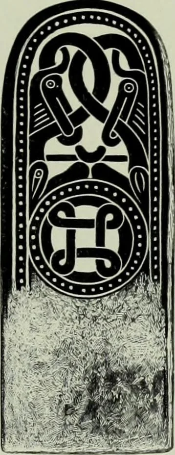 An illustration from Die altgermanische thierornamentik; typologische studie über germanische metallgegenstände aus dem IV. bis IX. jahrhundert, nebst einer studie über irische ornamentik, 1904, leaf 326