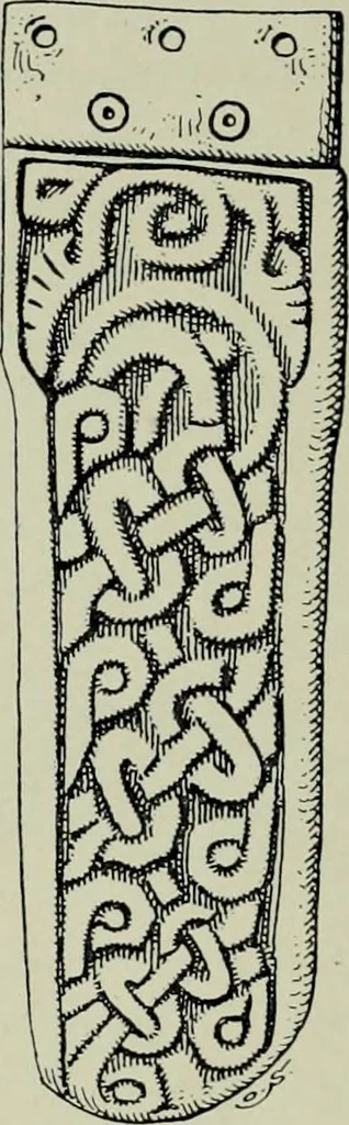An illustration from Die altgermanische thierornamentik; typologische studie über germanische metallgegenstände aus dem IV. bis IX. jahrhundert, nebst einer studie über irische ornamentik, 1904, leaf 333