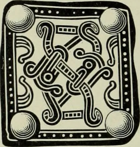 An illustration from Die altgermanische thierornamentik; typologische studie über germanische metallgegenstände aus dem IV. bis IX. jahrhundert, nebst einer studie über irische ornamentik, 1904, leaf 335