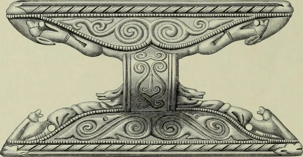 An illustration from Die altgermanische thierornamentik; typologische studie über germanische metallgegenstände aus dem IV. bis IX. jahrhundert, nebst einer studie über irische ornamentik, 1904, leaf 339