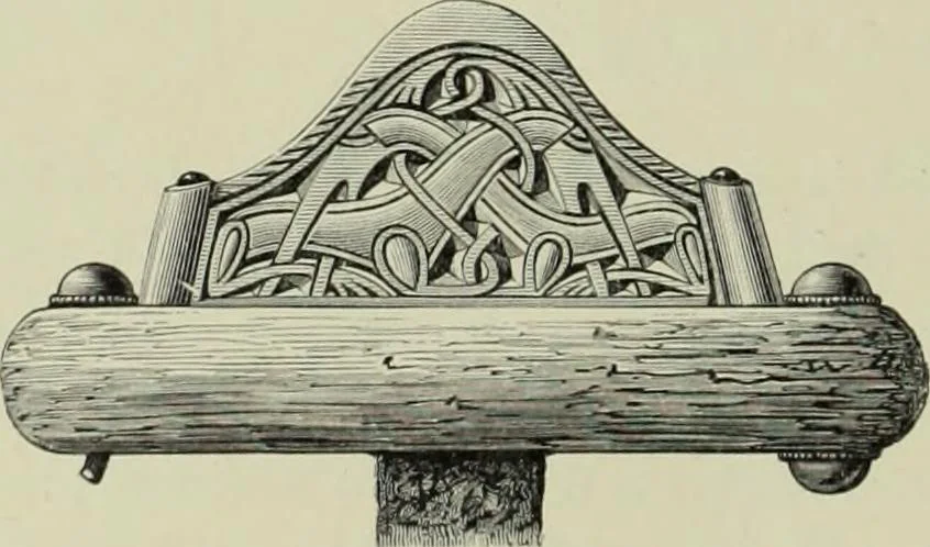 An illustration from Die altgermanische thierornamentik; typologische studie über germanische metallgegenstände aus dem IV. bis IX. jahrhundert, nebst einer studie über irische ornamentik, 1904, leaf 345