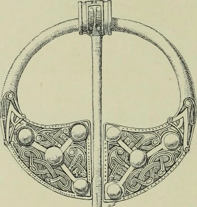 An illustration from Die altgermanische thierornamentik; typologische studie über germanische metallgegenstände aus dem IV. bis IX. jahrhundert, nebst einer studie über irische ornamentik, 1904, leaf 349