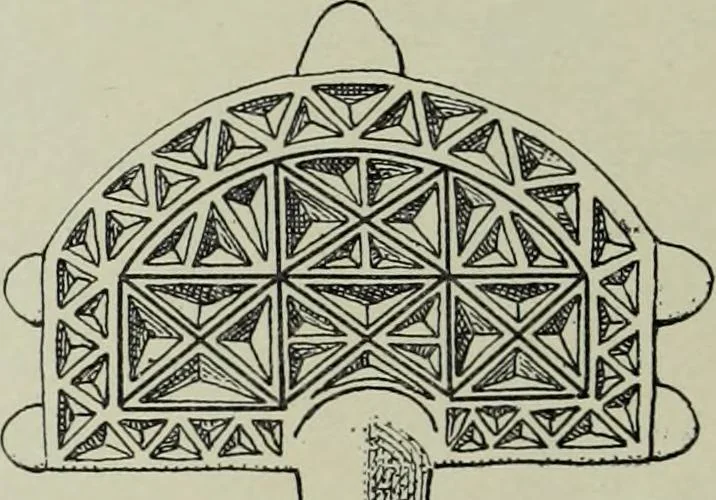 An illustration from Die altgermanische thierornamentik; typologische studie über germanische metallgegenstände aus dem IV. bis IX. jahrhundert, nebst einer studie über irische ornamentik, 1904, leaf 35