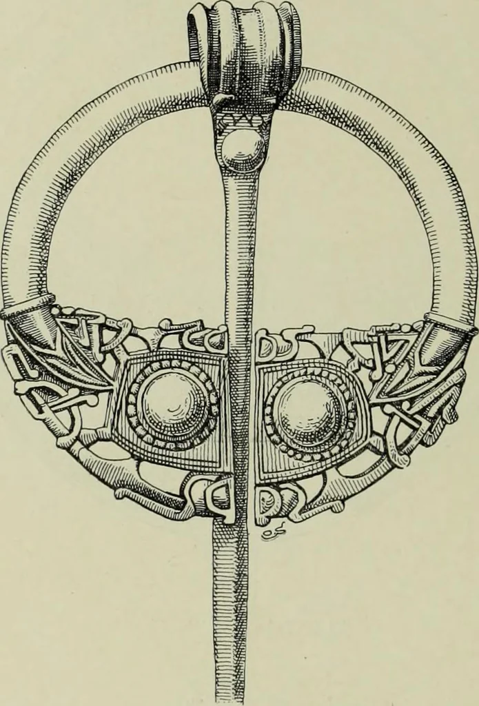 An illustration from Die altgermanische thierornamentik; typologische studie über germanische metallgegenstände aus dem IV. bis IX. jahrhundert, nebst einer studie über irische ornamentik, 1904, leaf 351